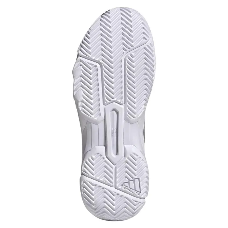 Zapatillas de Padel Adidas CourtJam Control 3 Blanco Plata Mujer