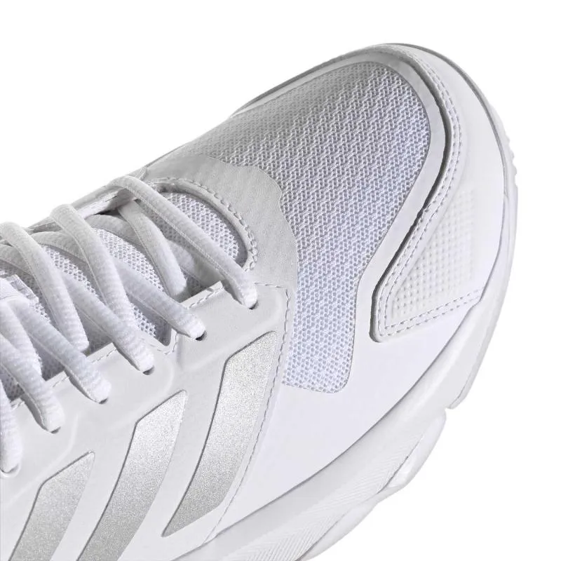 Tênis femininos Adidas CourtJam Control 3 Prata Branca