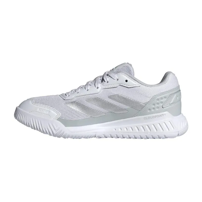 Tênis femininos Adidas Courtquick Padel Branco Cinza