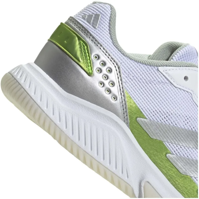 Adidas Courtquick Padel Damen Sneaker Weiß Silber Grün