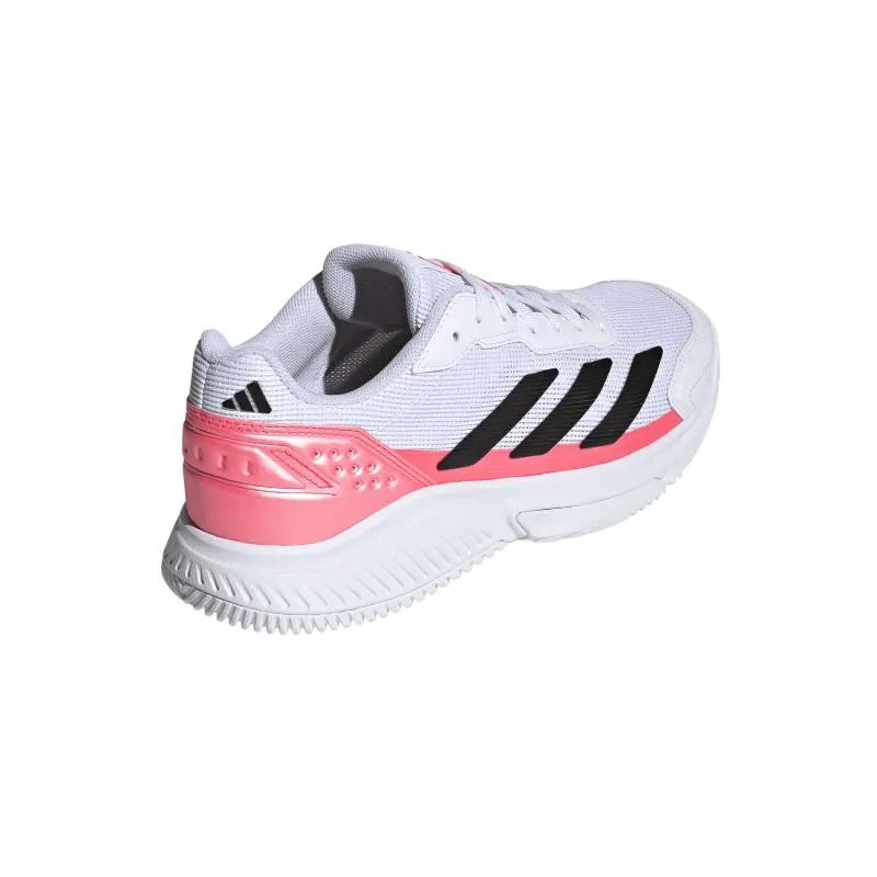 Tênis Adidas Courtquick Padel Branco Rosa