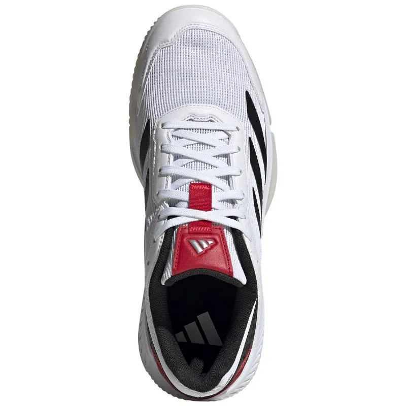 Zapatillas de Padel Adidas Courtquick Padel Blanco Negro Rojo