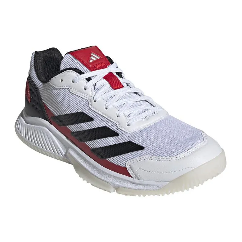 Zapatillas de Padel Adidas Courtquick Padel Blanco Negro Rojo