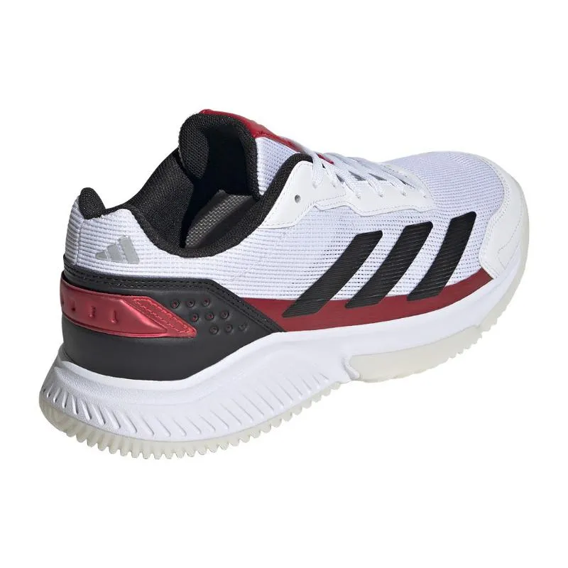 Zapatillas de Padel Adidas Courtquick Padel Blanco Negro Rojo