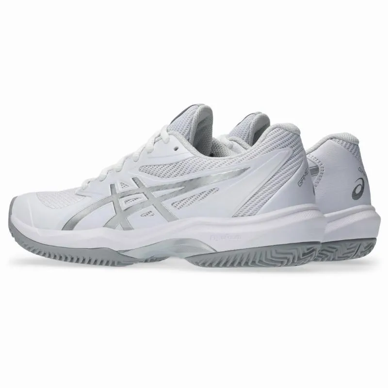 Tênis Asics Game FF Clay Branco Prata Feminino