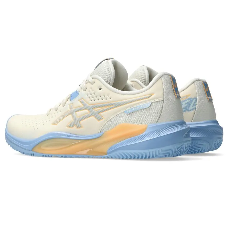 Asics Gel Challenger 15 Padel Creme Azul Pedra Sapatos Femininos