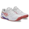 Tênis femininos Asics Gel Dedicate 8 Padel White Pink