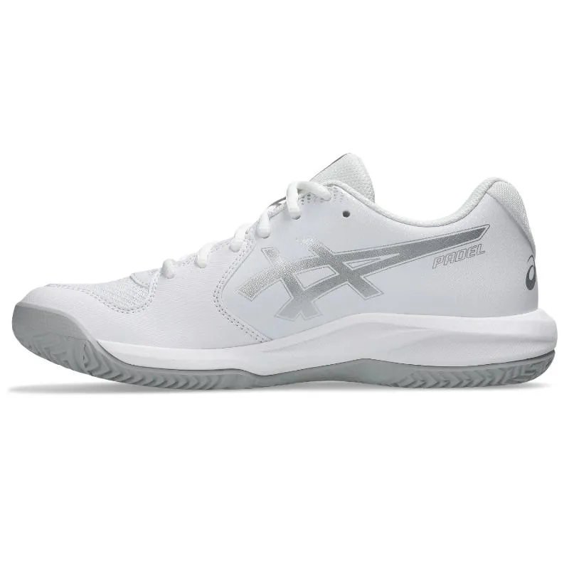 Asics Gel Dedicate 9 Padel White Gray baskets pour femmes