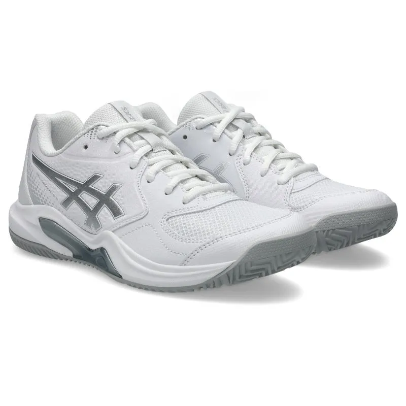 Asics Gel Dedicate 9 Padel White Gray baskets pour femmes