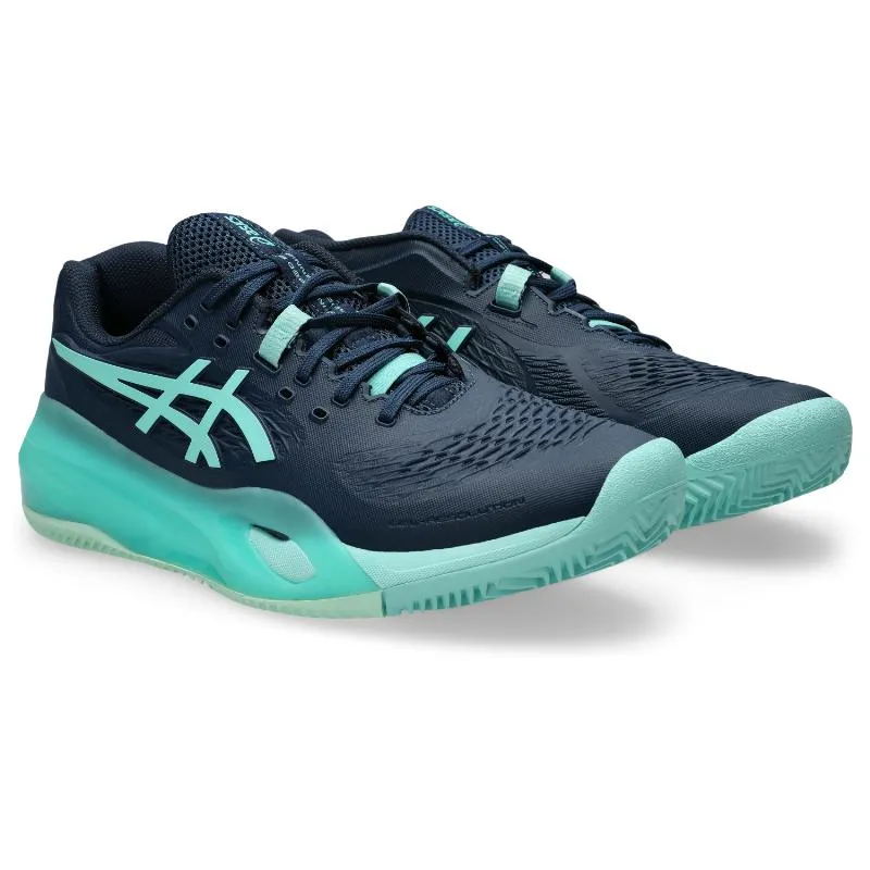 Tênis Asics Gel Resolution X Clay Azul Escuro Menta