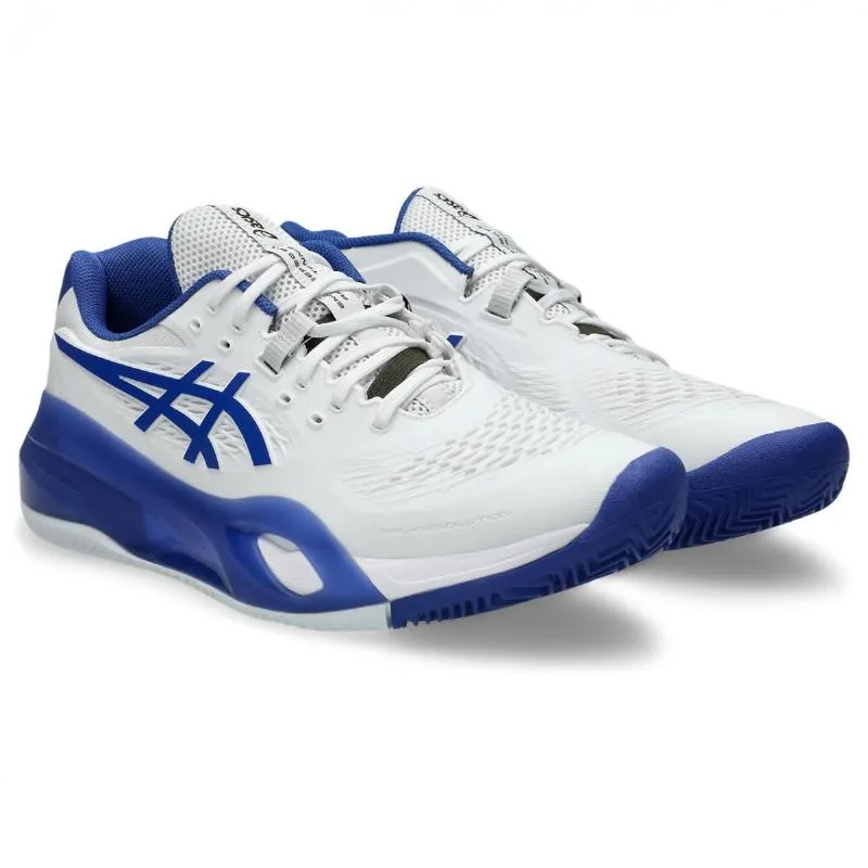 Tênis Asics Gel Resolution X Clay Branco Azul Cobalto
