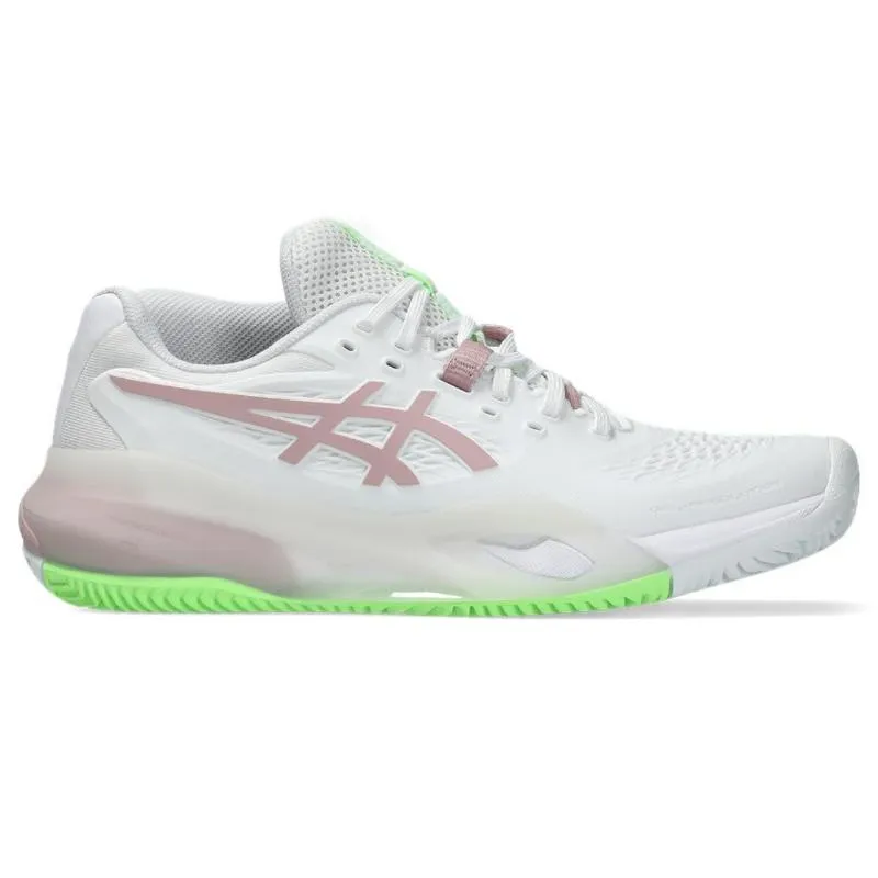 Tênis femininos Asics Gel Resolution X Clay White Morganite Pink