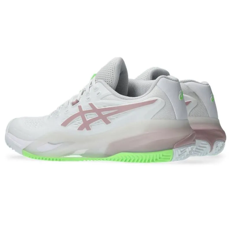 Tênis femininos Asics Gel Resolution X Clay White Morganite Pink