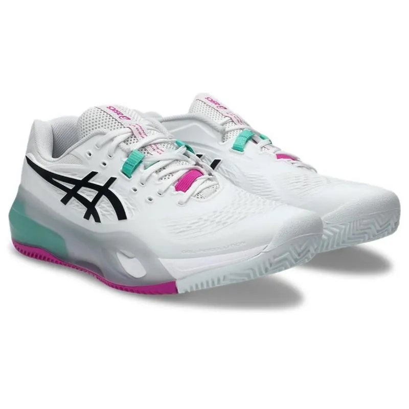 Tênis Asics Gel Resolution X Clay White Aurora Green