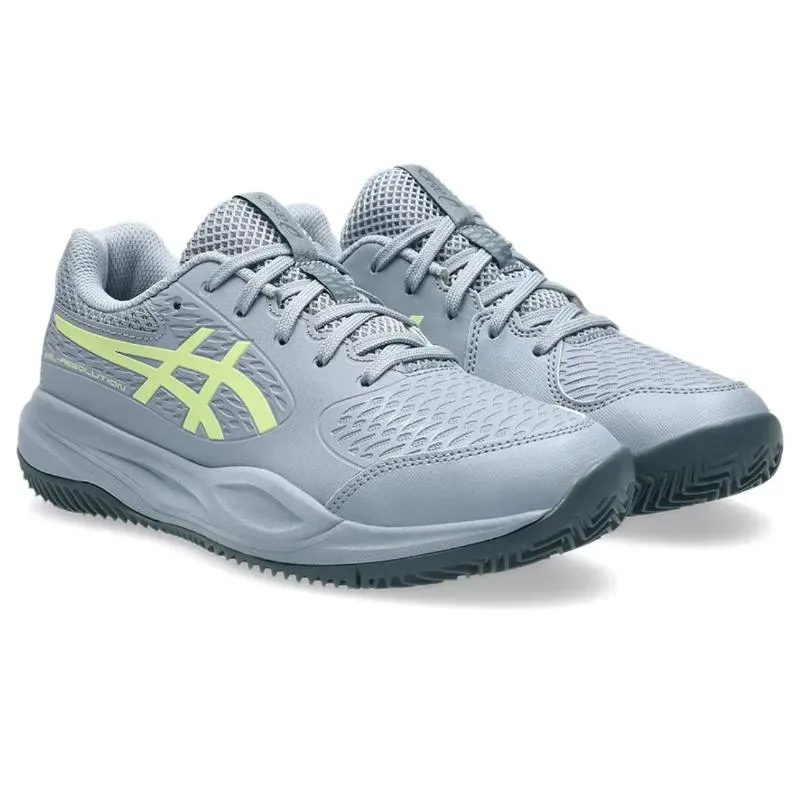 Tênis Junior Asics Gel Resolution X Clay GS Gray Pistachio Blue
