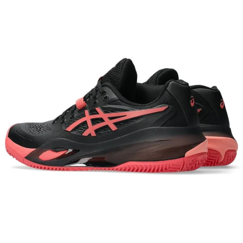 Tênis femininos Asics Gel Resolution X Clay Black Red
