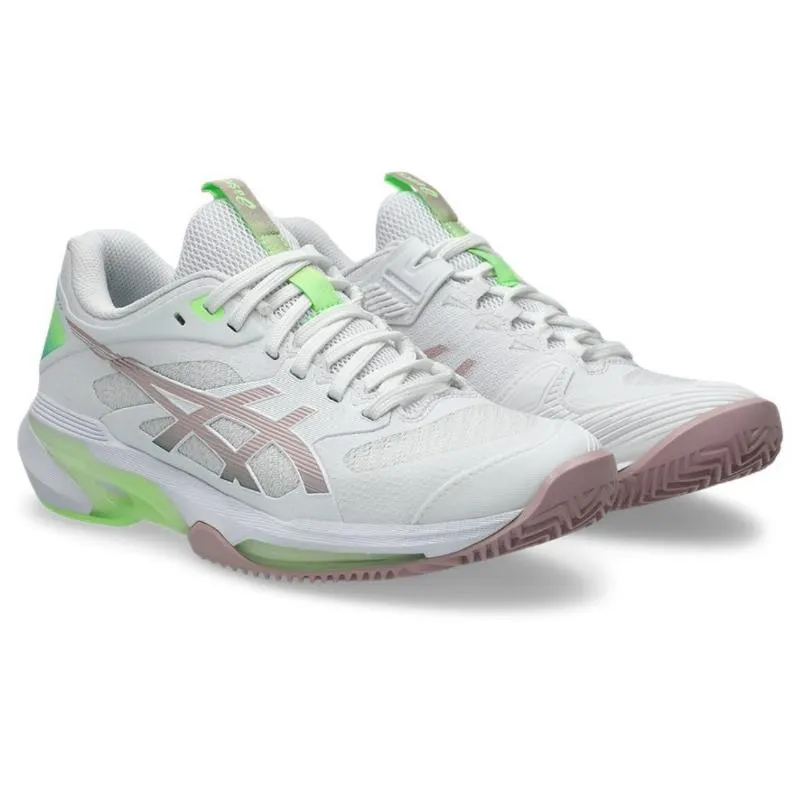 Tênis femininos Asics Solution Speed FF 4 Clay White Morganite Pink