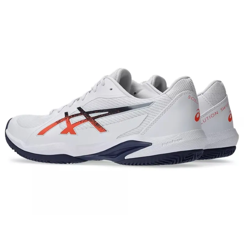 Tênis Asics Solution Swift FF 2 Clay Branco Azul Laranja