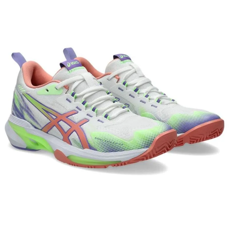 Tênis femininos Asics Sonicsmash FF Branco Rosa