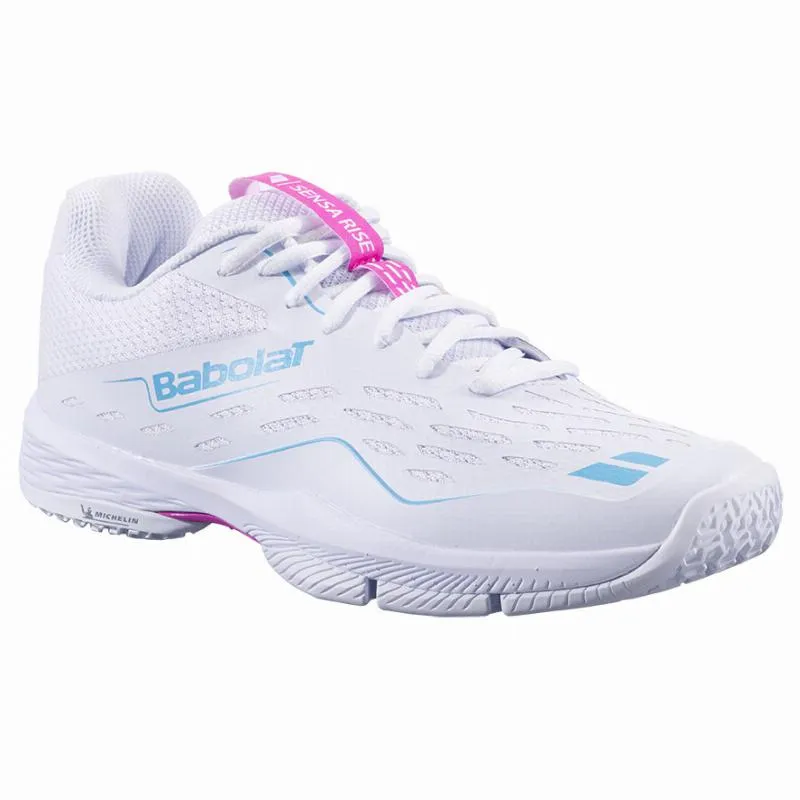 Babolat Sensa Rise Branco Rosa Tênis Feminino