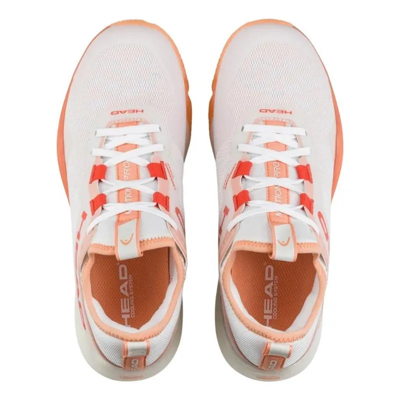 Tênis Head Motion Pro White Coral para Mulheres
