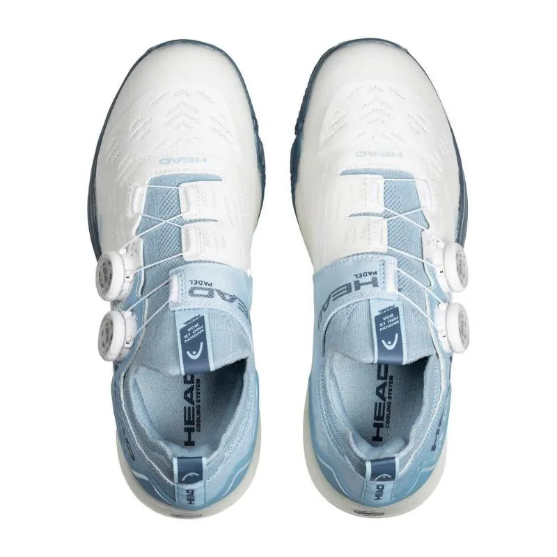 Tênis Femininos Head Motion Pro BOA Padel Branco Azul