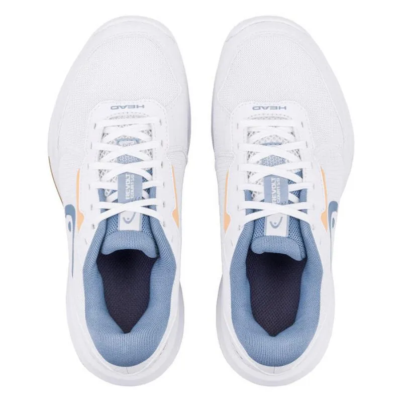 Cabeça Corte da Revolta das Zapatillas de Padel 5.0 Blanco Azul Mujer