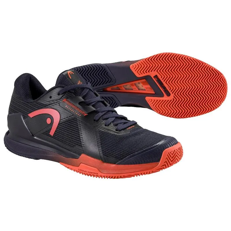 Head Sprint Pro 4.0 Clay Blu Scuro Rosso Sneakers