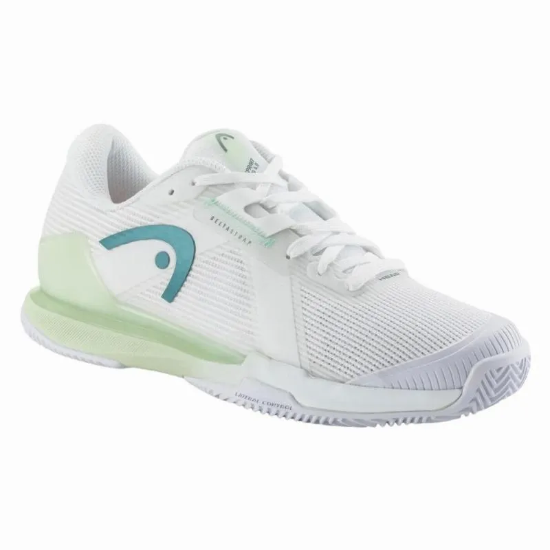 Tênis Head Sprint Pro 4.0 Clay Branco Verde Claro para Mulheres