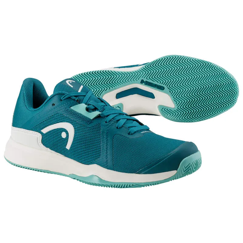 Zapatillas de Padel Head Sprint Team 3.5 Clay Azul Pedra Blanco Mujer