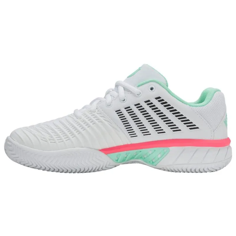 Tênis Kswiss Express Light 3 HB Clay Branco Menta Rosa Feminino