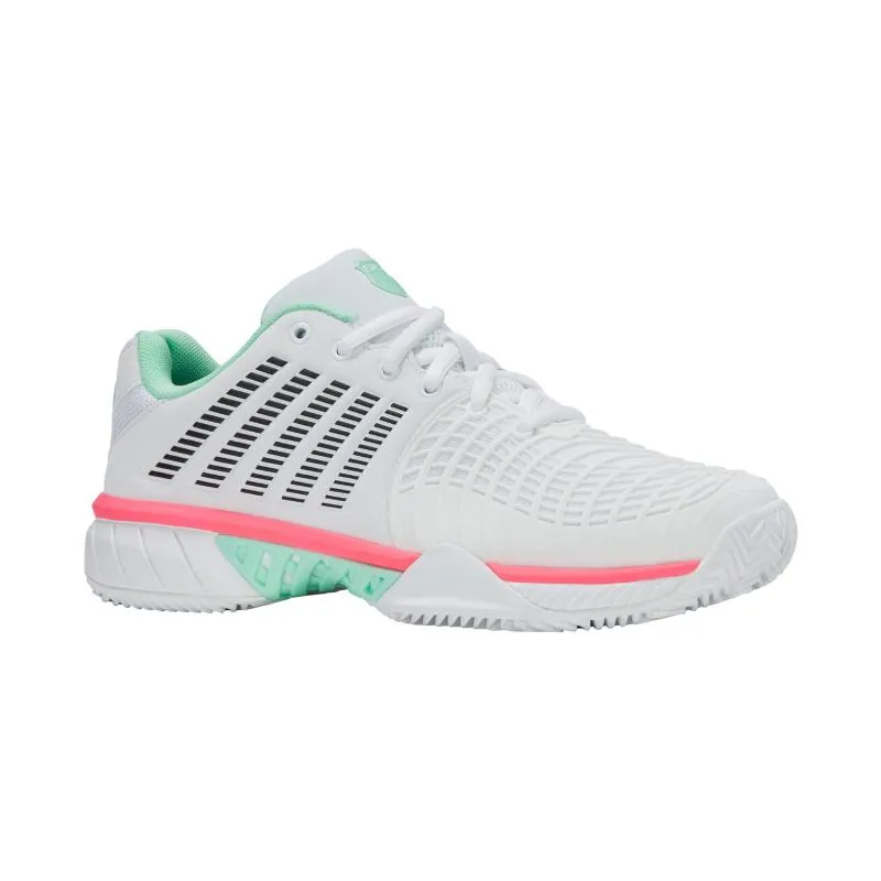 Tênis Kswiss Express Light 3 HB Clay Branco Menta Rosa Feminino