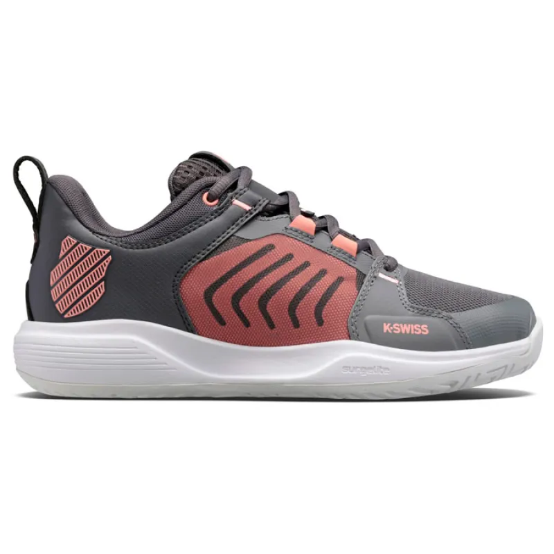 Tênis Kswiss Ultrashot Team Gray Pink para Mulheres