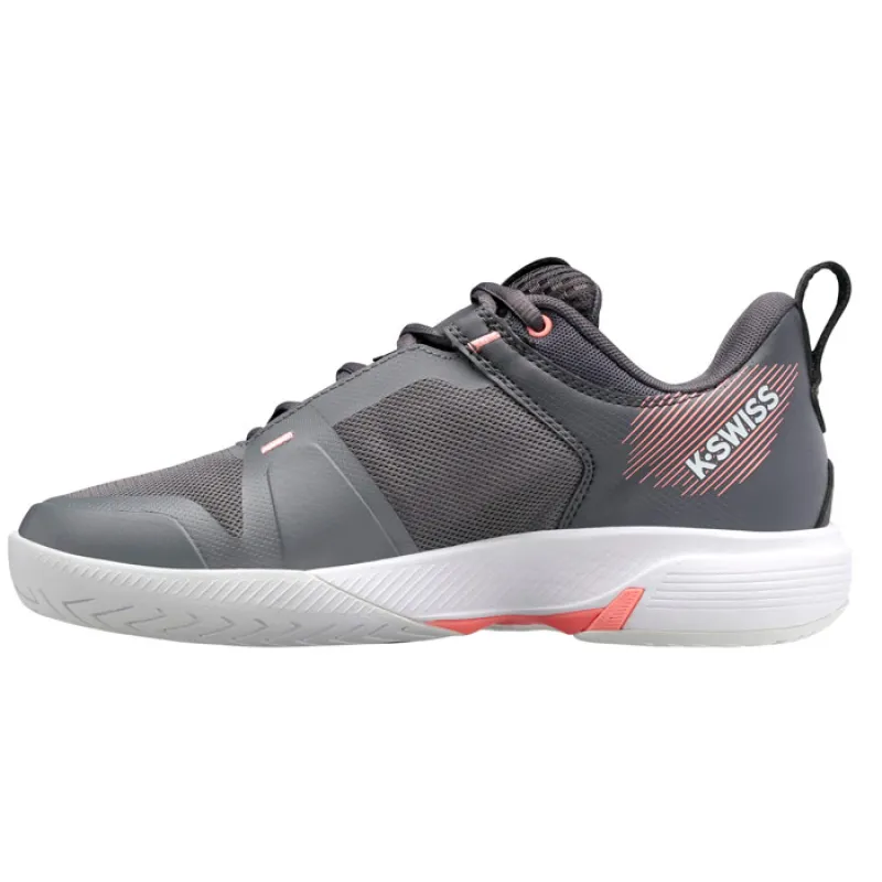 Tênis Kswiss Ultrashot Team Gray Pink para Mulheres