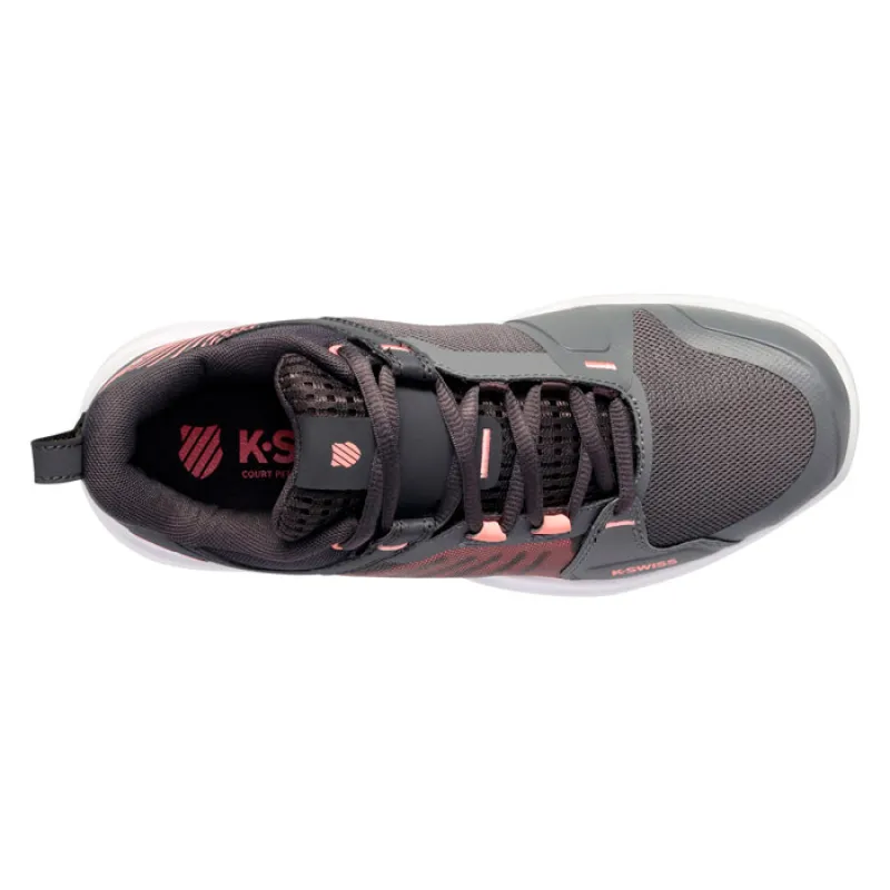 Tênis Kswiss Ultrashot Team Gray Pink para Mulheres