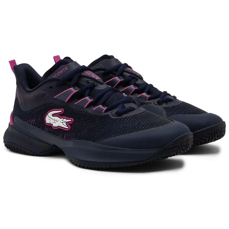Tênis Lacoste AG-LT23 Ultra 125 Azul Marinho Rosa Feminino
