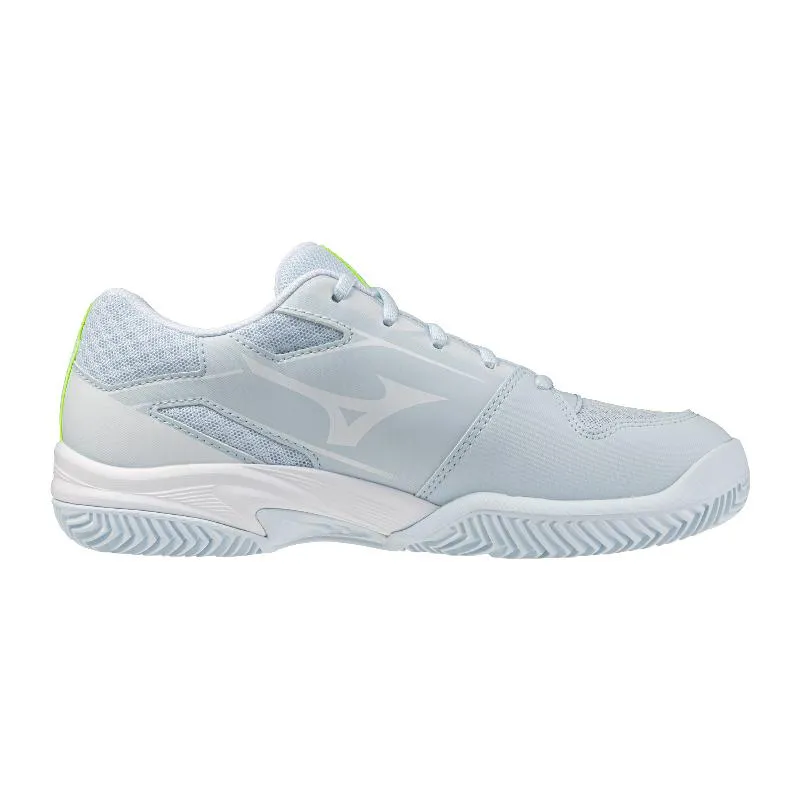 Tênis femininos Mizuno Break Shot 5 Clay Light Blue Light White, Fluor