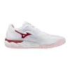 Zapatillas de Padel Mizuno Wave Enforcing Court Clay Blanco Rojo Mujer