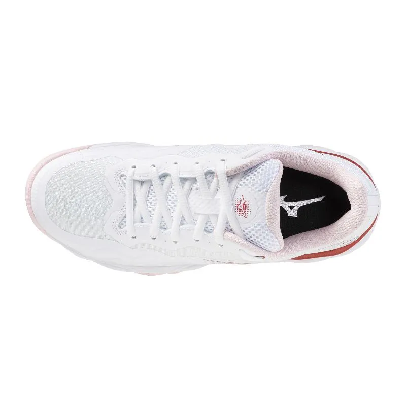 Zapatillas de Padel Mizuno Wave Enforcing Court Clay Blanco Rojo Mujer