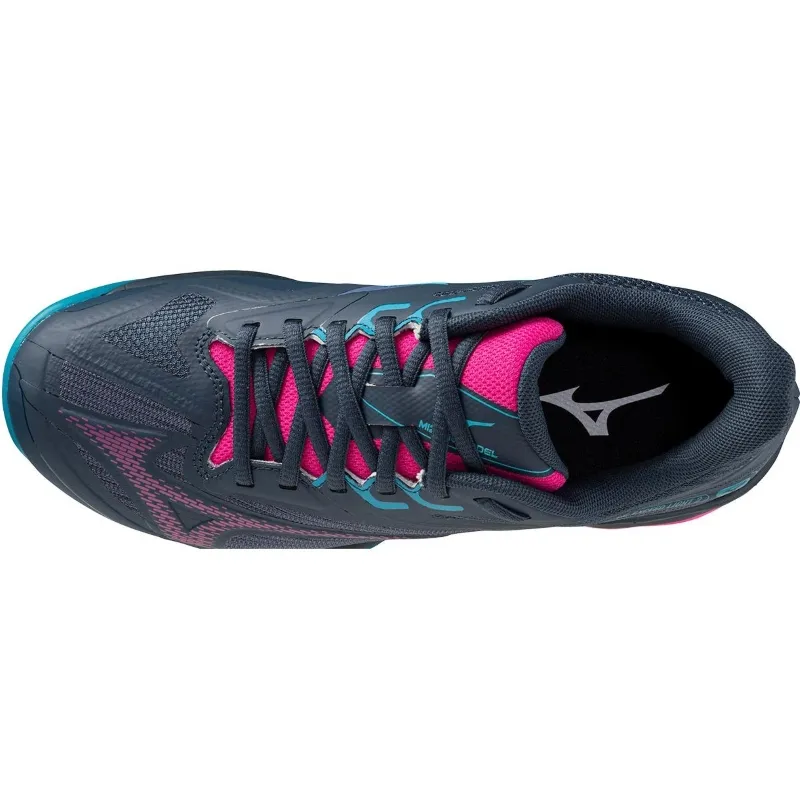Mizuno Wave Exceed Light 2 Padel Azul Marinho Fúcsia Tênis Feminino