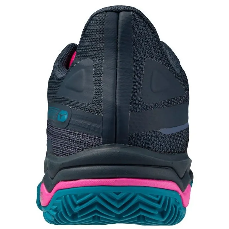 Mizuno Wave Exceed Light 2 Padel Azul Marinho Fúcsia Tênis Feminino