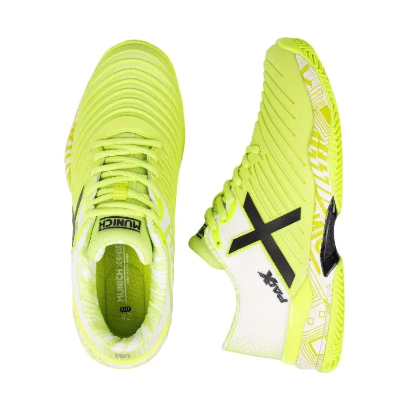 Tênis Munich Padx 62 Amarelo Branco Fluorescente