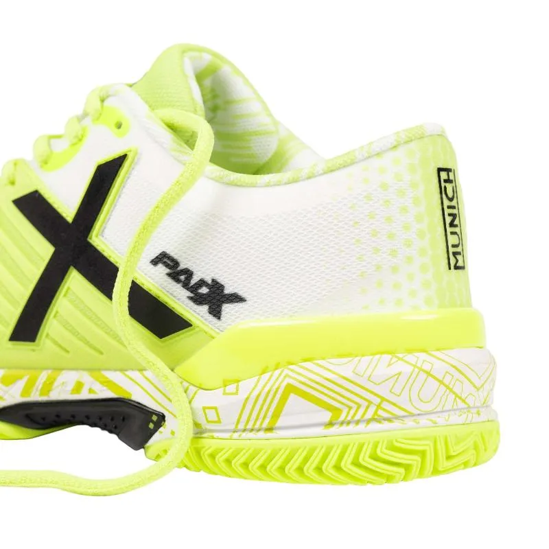 Tênis Munich Padx 62 Amarelo Branco Fluorescente