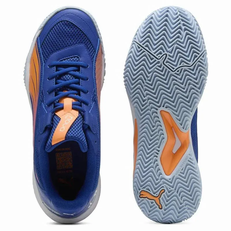Tênis Puma Momo Gonzalez Nova Court Azul Laranja