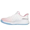 Tênis femininos brancos rosa Skechers Viper Court Reload