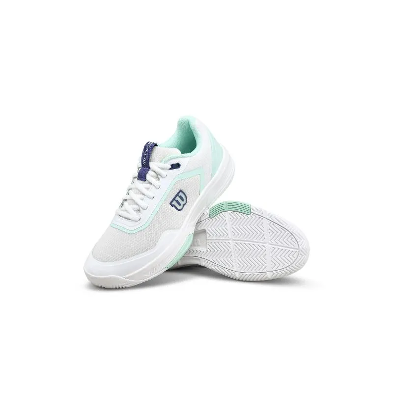 Tênis femininos brancos Aquamarinha Wilson Courtglide