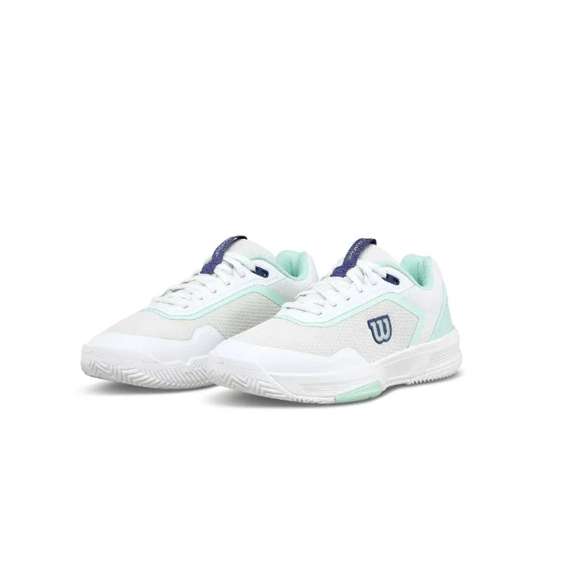 Tênis femininos brancos Aquamarinha Wilson Courtglide