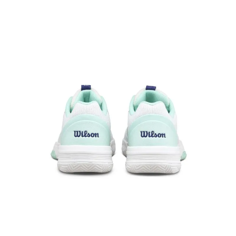 Tênis femininos brancos Aquamarinha Wilson Courtglide