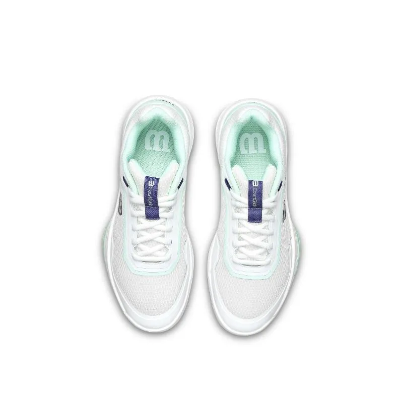Tênis femininos brancos Aquamarinha Wilson Courtglide