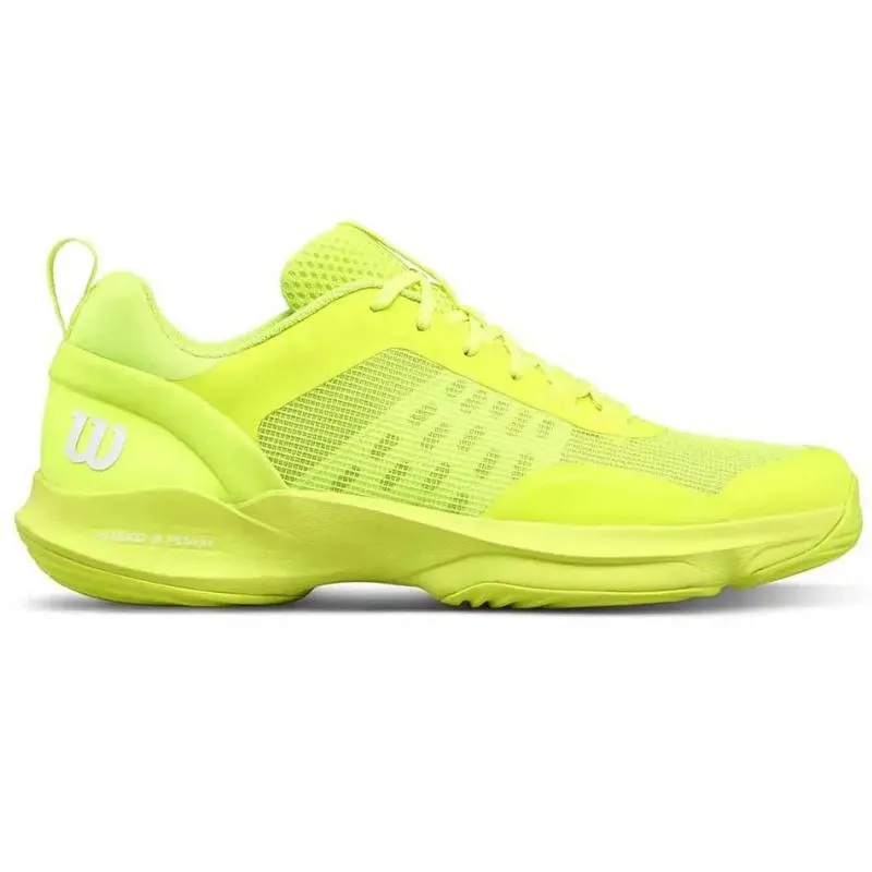 Tênis Wilson Hurakn Pro V2 Fluorescente Amarelo Branco para Mulheres